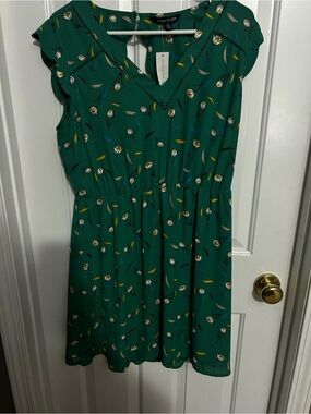 41 Hawthorn Teal Floral V-Neck Dress